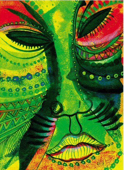 Charles Bibbs Hand Signed and Numbered Limited Edition Print:"Todays Mask "