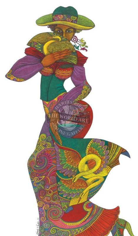Charles Bibbs Artist Proof Limited Edition Original Remarqued Print:"Rhythms of Color"