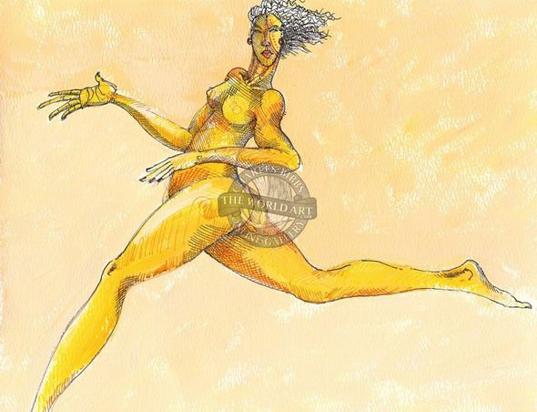 Charles Bibbs Hand Signed and Numbered Limited Edition: "Running Bare"