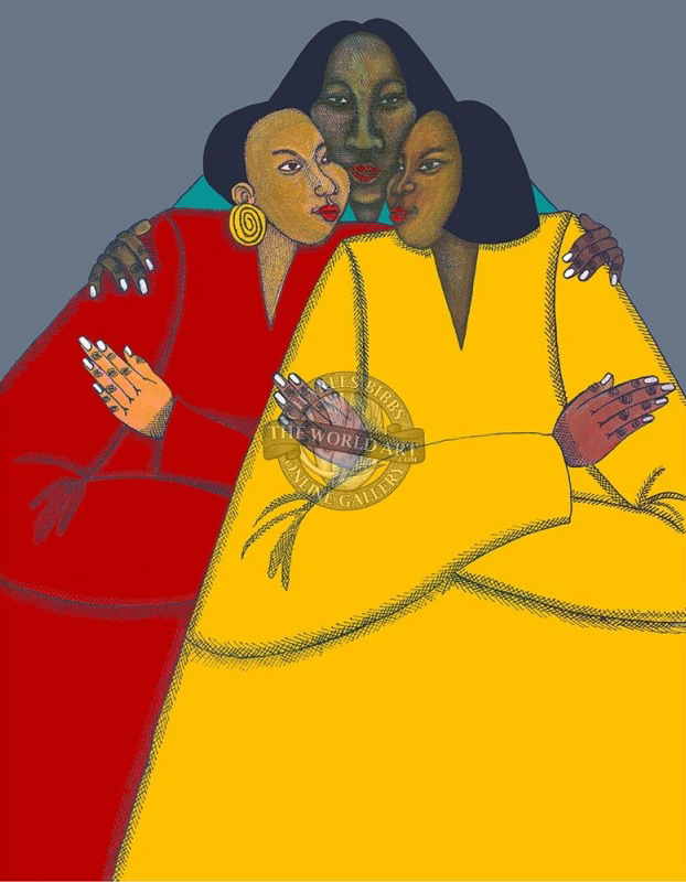 Charles Bibbs and Synthia Saint James Ltd Ed Giclee Print "Sisters
