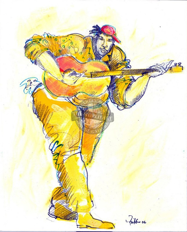 Charles Bibbs Hand Signed and Numbered Limited Edition: "The Player"