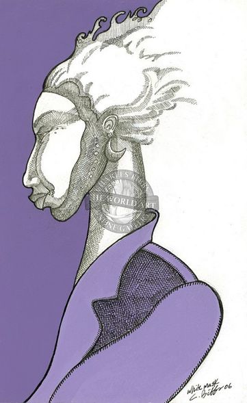 Charles Bibbs Hand Signed and Numbered Limited Edition: "White Mask"