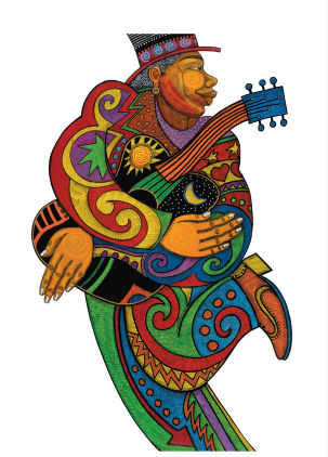 Charles Bibbs Open Edition Print:"Mr. Jaz"
