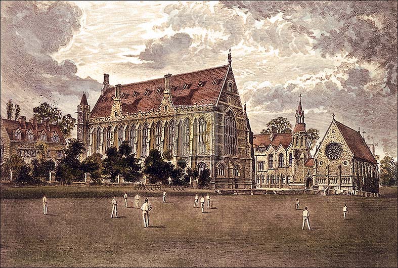 Charles Bird Artist Hand Colored Copper Plate Printed Atelier Print:"Clifton College"
