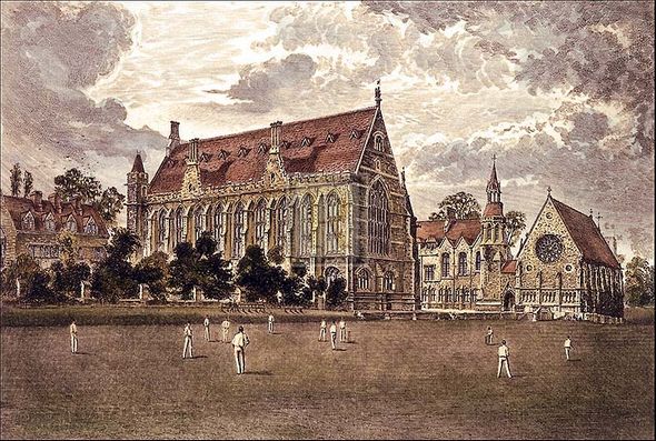 Charles Bird Artist Hand Colored Copper Plate Printed Atelier Print:"Clifton College"