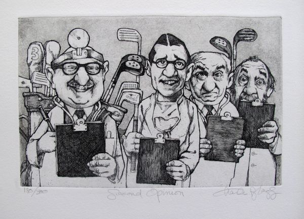 Charles Bragg Hand Signed Limited Edition Etching:"Second Opinion"