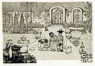 Charles Bragg Handsigned and Numbered Limited Edition Etching: "The Real Estate Broker"