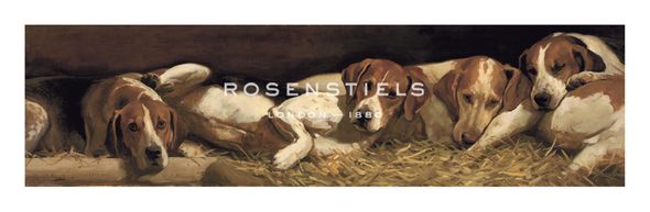 Charles Church Hand Numbered Limited Edition Print on Paper :"Foxhounds At Rest"