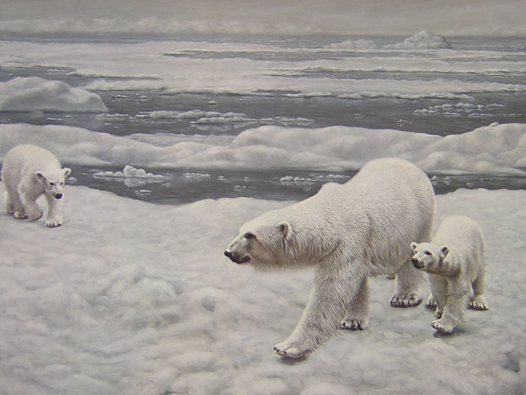 Charles Frace Limited Edition  Signed  Limited Edition  Lithograph: "Polar Bear"