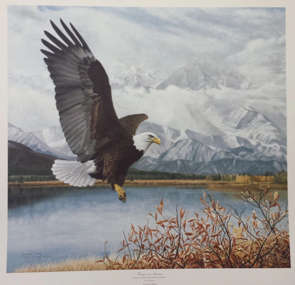 Charles Frace Signed and Numbered Limited Edition Lithograph: "Wings Over America"