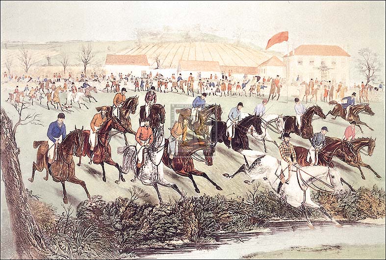 Charles Hunt Artist Hand Colored Copper Plate Printed Atelier Print:"The Start"