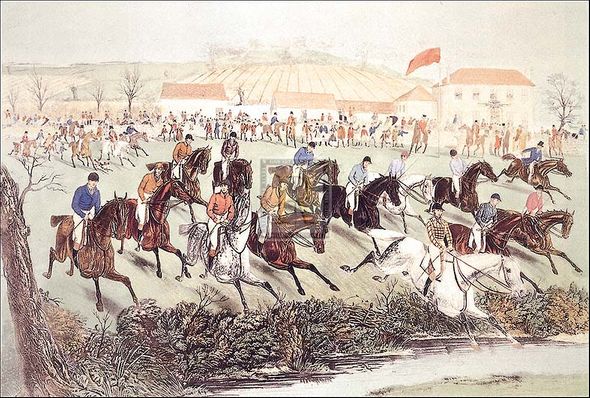 Charles Hunt Artist Hand Colored Copper Plate Printed Atelier Print:"The Start"