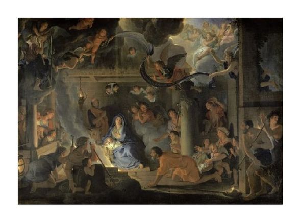 Charles Le Brun Fine Art Open Edition Gicl&eacute;e:"Adoration of the Shepherds"