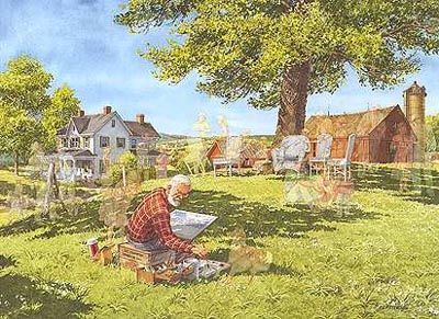 CHARLES PETERSON 12X17 Secondary Market Art: "PAINTERS MEMORIES EE"