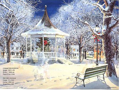 CHARLES PETERSON 17X12 Secondary Market Art: "CAROLERS EE"
