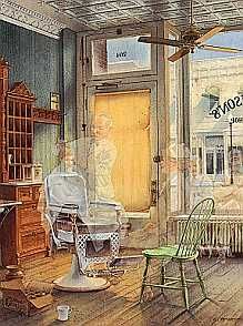 CHARLES PETERSON 21X17 Secondary Market Art: "FIRST HAIRCUT CE"