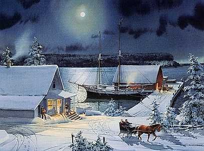 CHARLES PETERSON 24X18 Secondary Market Art: "JULE TIDEN YULETIDE"