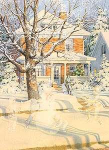 CHARLES PETERSON 24X18 Secondary Market Art: "YESTERDAYS SNOW CE"