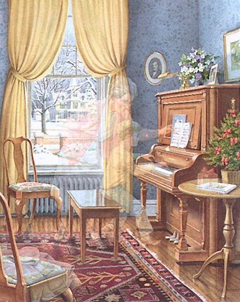 CHARLES PETERSON 24X19 Secondary Market Art: "PIANO LESSONS CE"