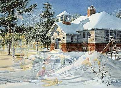 CHARLES PETERSON 26X19 Secondary Market Art: "FRESH SNOW CE"