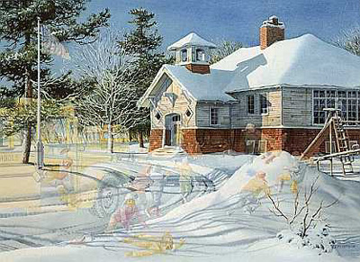 CHARLES PETERSON 26X19 Secondary Market Art: "FRESH SNOW CE"