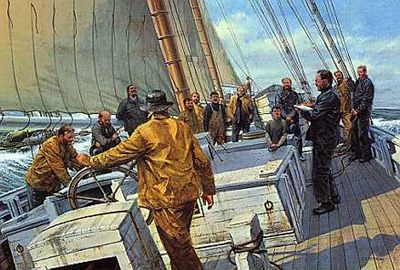 CHARLES PETERSON 27X18 Secondary Market Art: "SABBATH AT SEA"