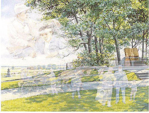 CHARLES PETERSON 27X20 Secondary Market Art: "RETURN TO GETTYSBERG CE"