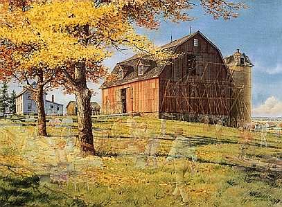 CHARLES PETERSON  Secondary Market Art: "NEIGHBORS BARN RAIS CE" | Out of Stock