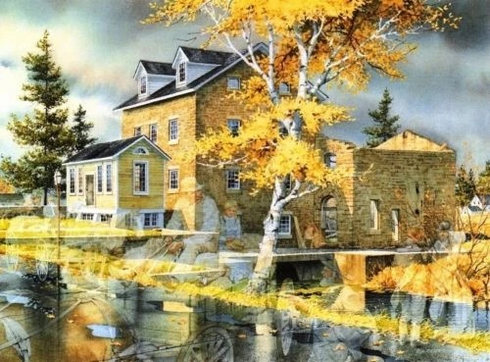 Charles Peterson Signed and Numbered Limited Edition CE Lithograph: "At The Mill"