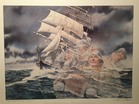 Charles Peterson Signed and Numbered Limited Edition CE Lithograph: "Rounding The Horn"