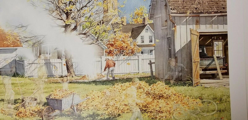Charles Peterson Signed and Numbered Limited Edition Lithograph: "Burning Leaves"