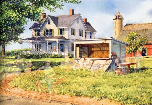 Charles Peterson Signed and Numbered Limited Edition Lithograph: "Country Fresh" Charles Peterson Signed and Numbered Limited Edition Lithograph: "Country Fresh"