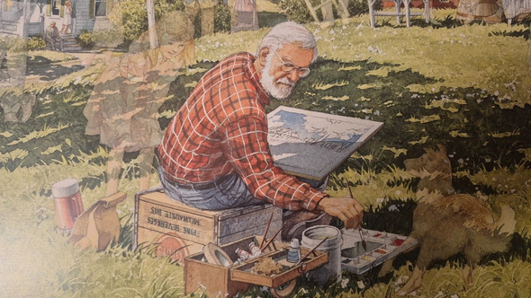 Charles Peterson Signed Limited Edition Lithograph Print: "A Painters Memories"