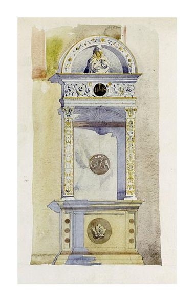 Charles Rennie Mackintosh Fine Art Open Edition Gicl&eacute;e:"Certosa di Pavia, Study of a Jesuit Altar"