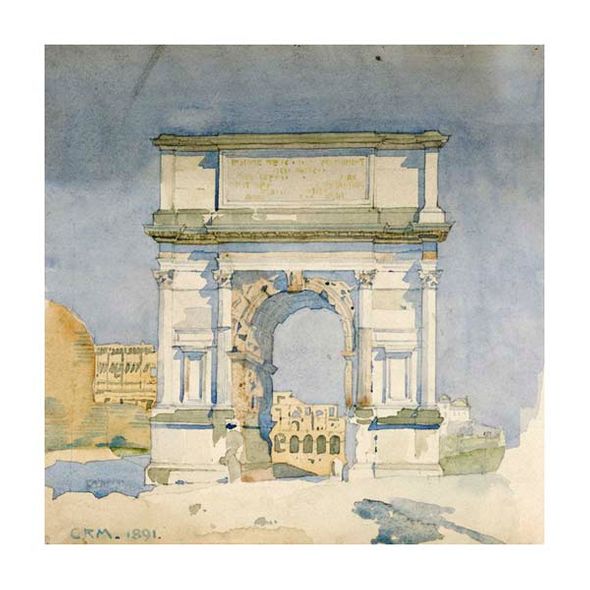 Charles Rennie Mackintosh Fine Art Open Edition Gicl&eacute;e:"Rome, Arch of Titus"