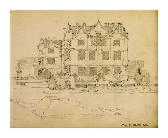 Charles Rennie Mackintosh Fine Art Open Edition Gicl&eacute;e:"Somerset, Montacute House, 1895"