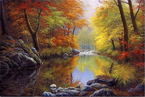 Charles White Hand Signed and Numbered Limited Edition Print :"Autumn Sanctuary"