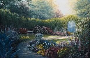 Charles White Handsigned and Numbered Limited Edition Canvas:"Down the Garden Path"