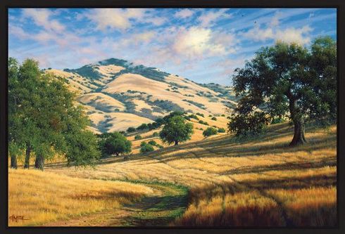 Charles White Open Edition Canvas Giclee in Float Frame :"Diablo Trails" Charles White Open Edition Canvas Giclee in Float Frame :"Diablo Trails"