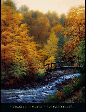 Charles White Open Edition Print: "Autumn Stream "