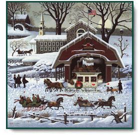 CHARLES WYSOCKI 16X16 Secondary Market Art: "TWAS TWILIGHT BEFORE"