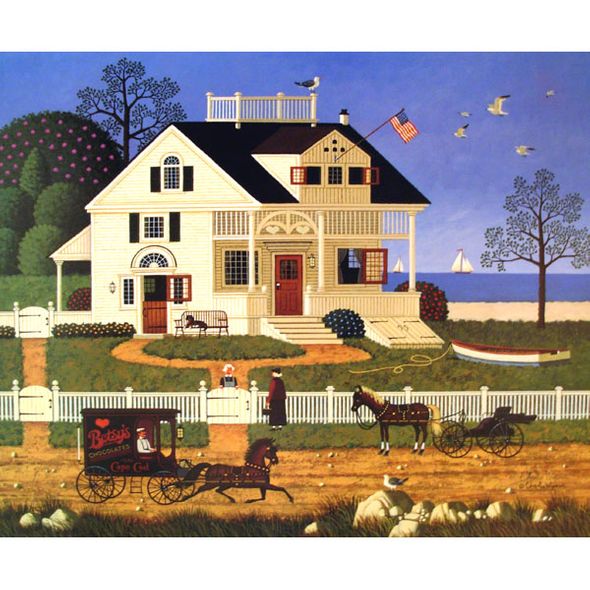 CHARLES WYSOCKI 17X20 Secondary Market Art: "PICKWICK COTTAGE SO"