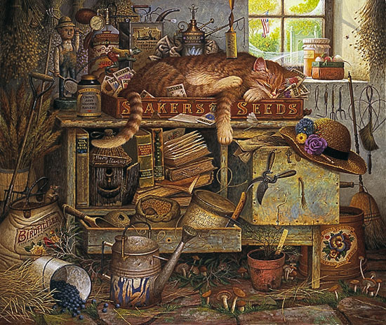 CHARLES WYSOCKI 18X22 Secondary Market Art: "REMINGTON HORTICU W/BK"