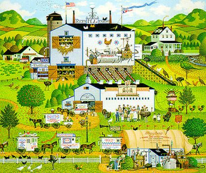 CHARLES WYSOCKI 22X23 Secondary Market Art: "SUNNYSIDE UP"