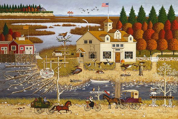 Charles Wysocki Anniversary Fine Art Open Edition Gicl&eacute;e Canvas:"Carver Coggins"