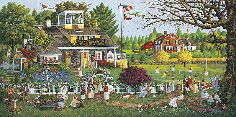 Charles Wysocki Handsigned and Numbered Limited Edition Canvas:"Love - Canvas"