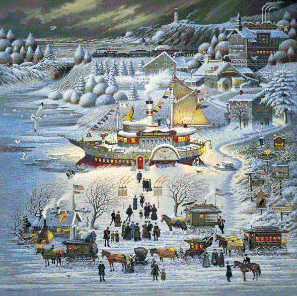 Charles Wysocki Handsigned and Numbered Limited Edition Canvas:"Toying with Dinner - Canvas"