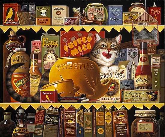 Charles Wysocki Limited Edition Anniversary Canvas Giclee:"Ethel the Gourmet"