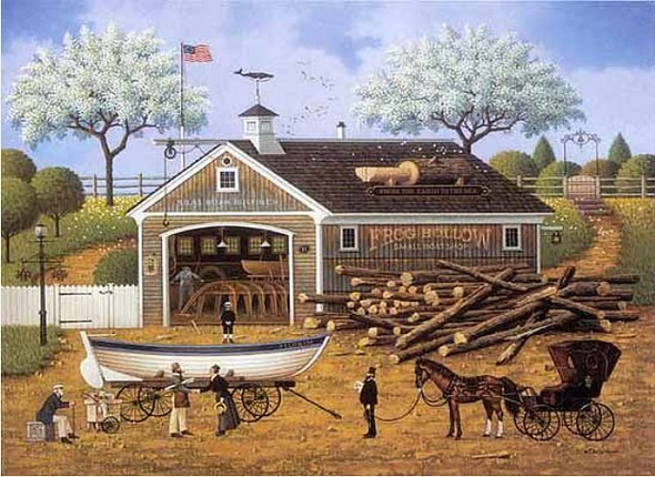 Charles Wysocki Limited Edition Artist's Proof Print:"Dahlia Dinalhaven Makes a Dory Deal"