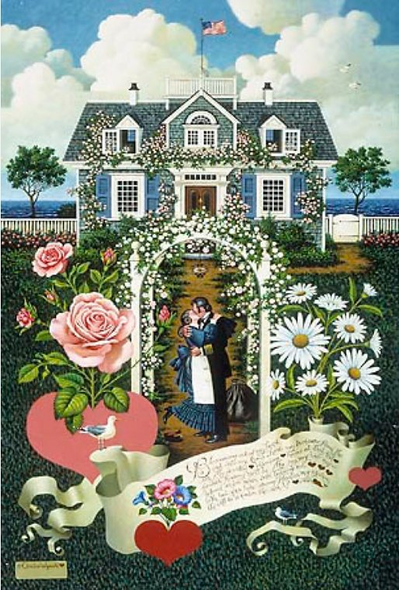 Charles Wysocki Limited Edition Artist's Proof Print:"Home is My Sailor"